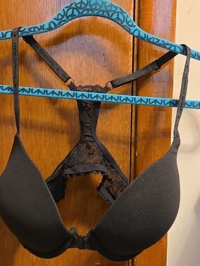 Victoria's Secret Black Lace Racerback Push-Up Bra